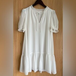 Wilfred | Women’s SZ S | WALDEN Dress Light Birch | Lined | Sheer Sleeves